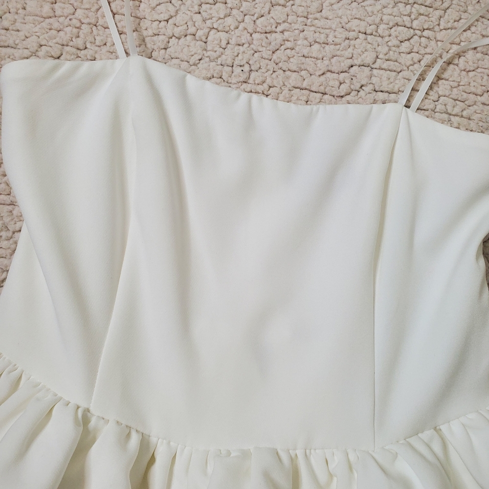 NWOT DO+BE Puffy Ruffles Strapless Top Size L Bubble Hem - Picture 7 of 16